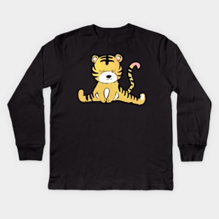 Yoga Tiger Kids Long Sleeve T-Shirt